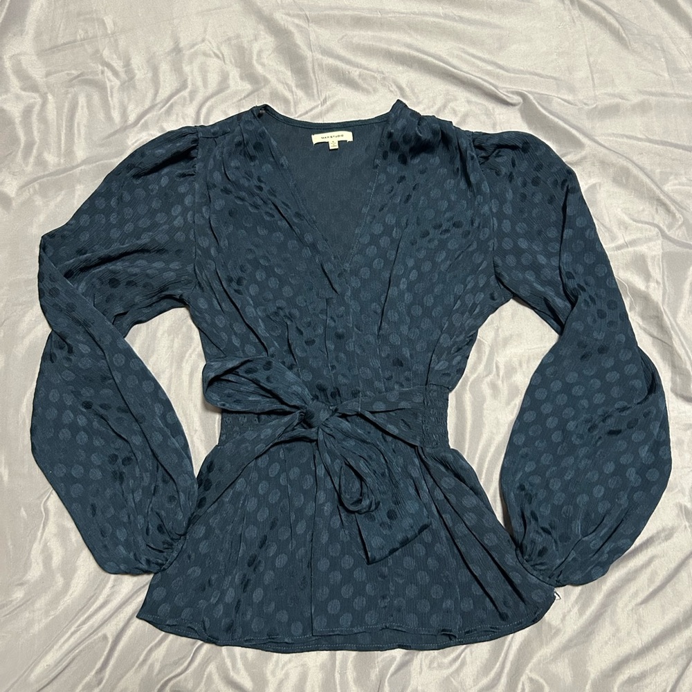Elegant Navy Blue Women's Top